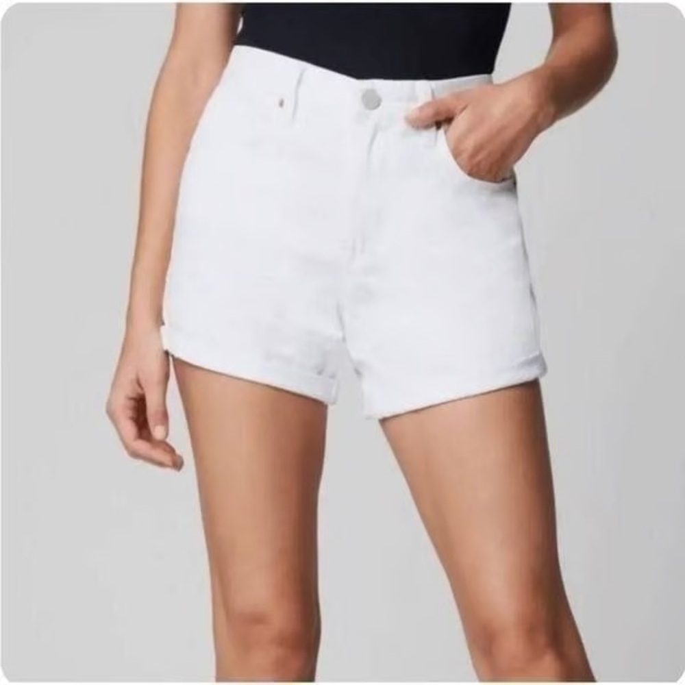 Blank NYC High Waist The Perry White Denim Shorts